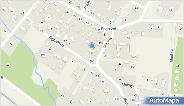 Pogorzel, Główna, 31, mapa Pogorzel