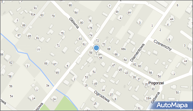 Pogorzel, Główna, 57, mapa Pogorzel