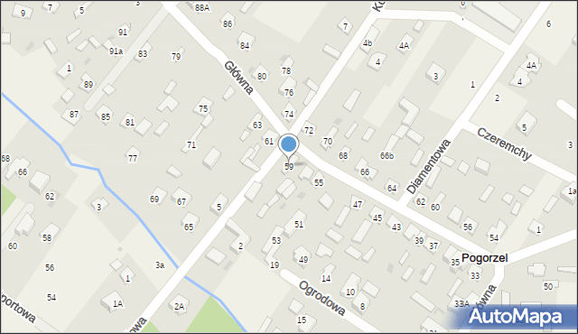 Pogorzel, Główna, 59, mapa Pogorzel