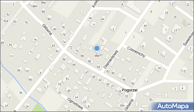 Pogorzel, Główna, 66b, mapa Pogorzel