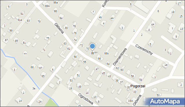 Pogorzel, Główna, 68, mapa Pogorzel