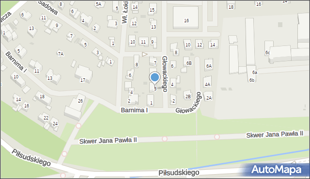 Police, Głowackiego Wojciecha, 3, mapa Police