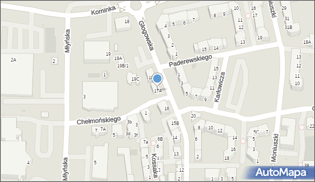 Polkowice, Głogowska, 17A, mapa Polkowice