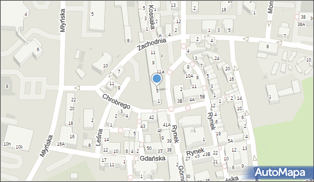 Polkowice, Głogowska, 3, mapa Polkowice