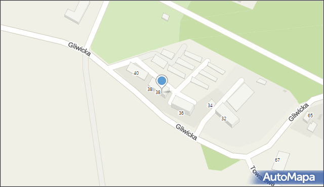 Poniszowice, Gliwicka, 38/II, mapa Poniszowice