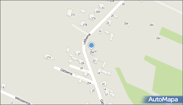 Poręba, Główna, 20a, mapa Poręba