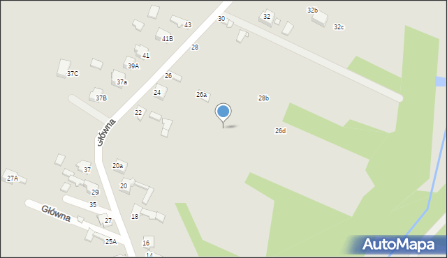 Poręba, Główna, 24b, mapa Poręba