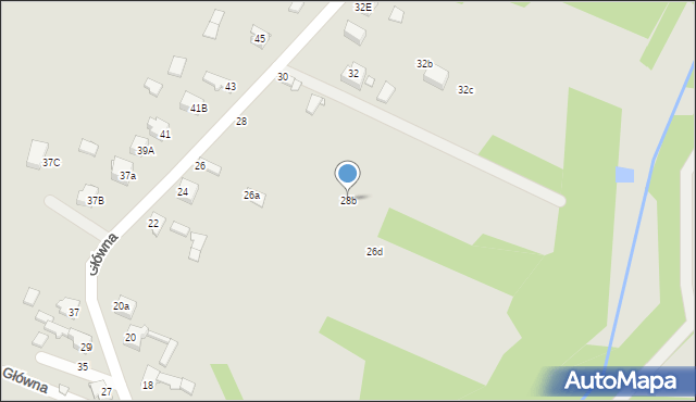 Poręba, Główna, 28b, mapa Poręba