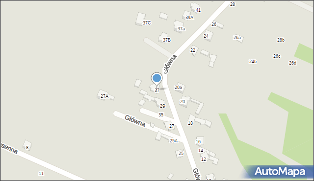 Poręba, Główna, 37, mapa Poręba