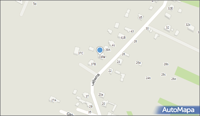 Poręba, Główna, 39, mapa Poręba