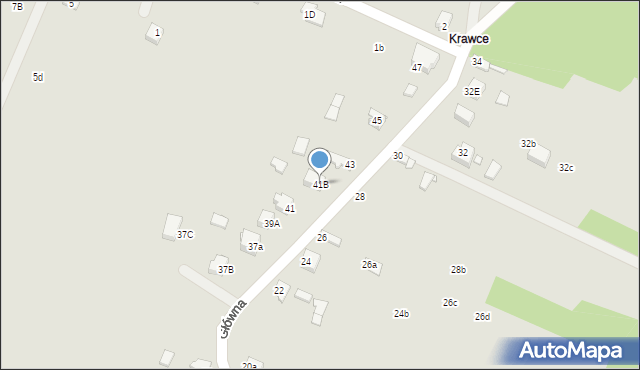 Poręba, Główna, 41B, mapa Poręba