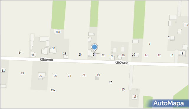 Powązki, Główna, 24, mapa Powązki