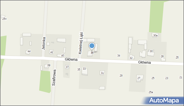 Powązki, Główna, 36, mapa Powązki