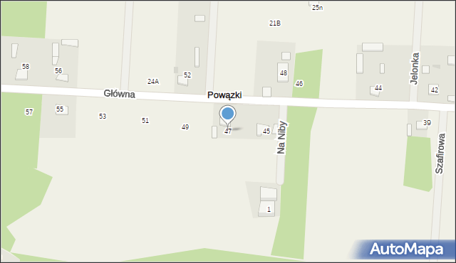 Powązki, Główna, 47, mapa Powązki