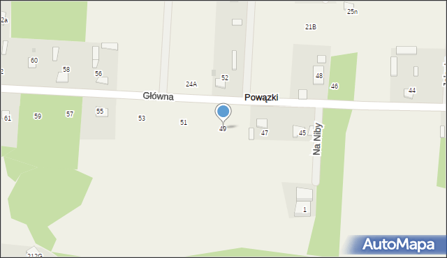 Powązki, Główna, 49, mapa Powązki