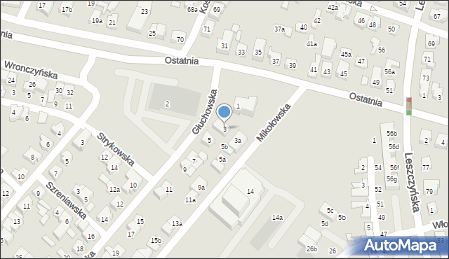 Poznań, Głuchowska, 3, mapa Poznania