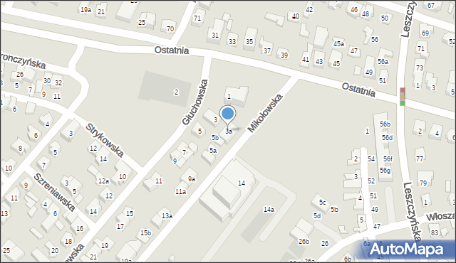 Poznań, Głuchowska, 3a, mapa Poznania