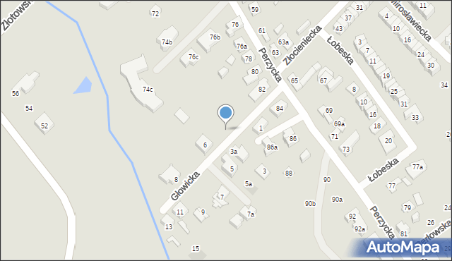 Poznań, Głowicka, 4, mapa Poznania