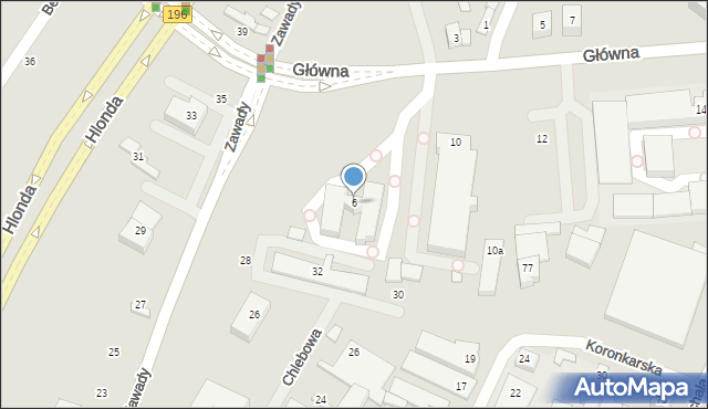 Poznań, Główna, 6, mapa Poznania