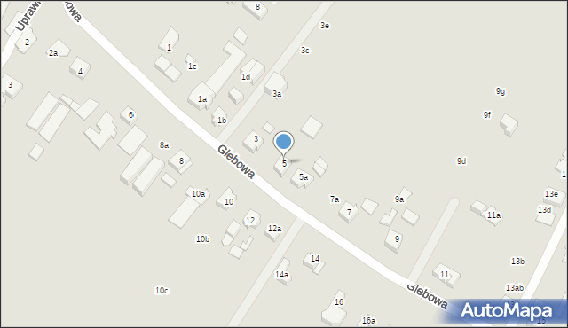 Poznań, Glebowa, 5, mapa Poznania