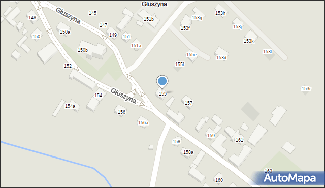 Poznań, Głuszyna, 155, mapa Poznania