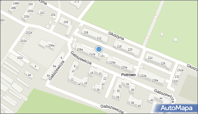 Poznań, Głuszyna, 214a, mapa Poznania