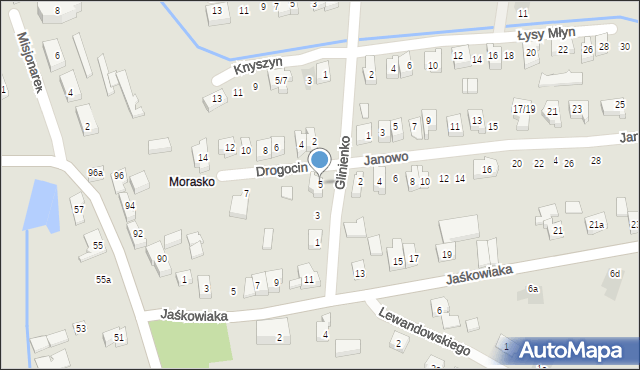 Poznań, Glinienko, 5, mapa Poznania