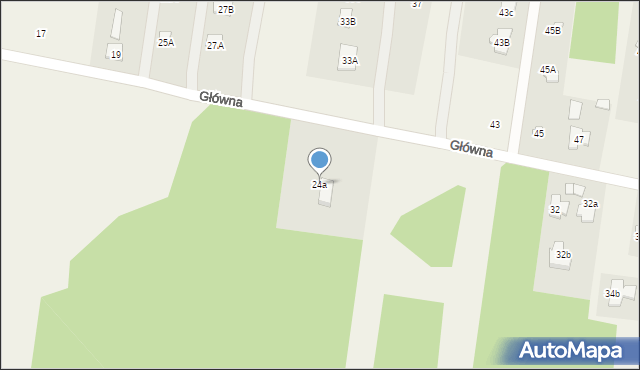 Prace Duże, Główna, 24a, mapa Prace Duże