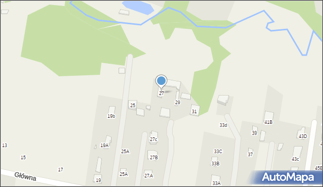 Prace Duże, Główna, 27, mapa Prace Duże