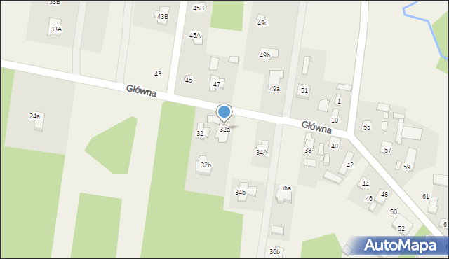 Prace Duże, Główna, 32a, mapa Prace Duże