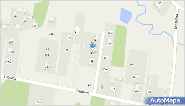 Prace Duże, Główna, 43c, mapa Prace Duże