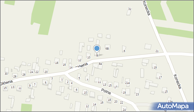 Proćwin, Główna, 8, mapa Proćwin