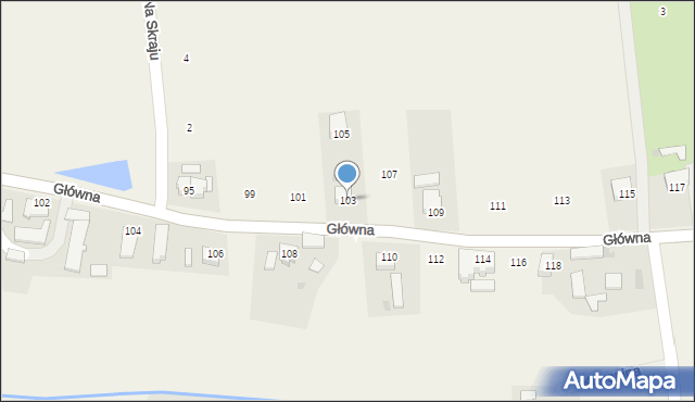 Pruchna, Główna, 103, mapa Pruchna