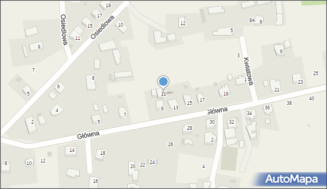 Pruchna, Główna, 11, mapa Pruchna