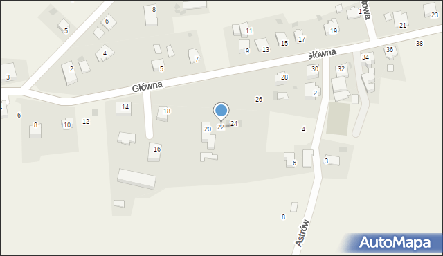 Pruchna, Główna, 22, mapa Pruchna