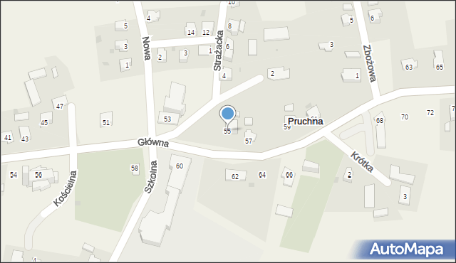 Pruchna, Główna, 55, mapa Pruchna