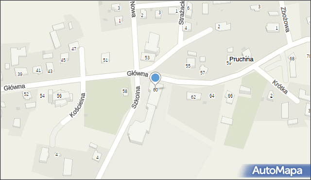 Pruchna, Główna, 60, mapa Pruchna
