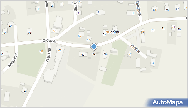 Pruchna, Główna, 64, mapa Pruchna
