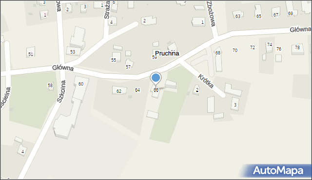 Pruchna, Główna, 66, mapa Pruchna