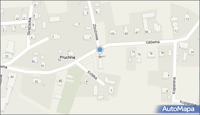 Pruchna, Główna, 68, mapa Pruchna