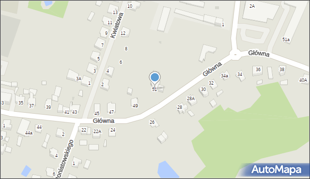 Pruszcz, Główna, 51, mapa Pruszcz