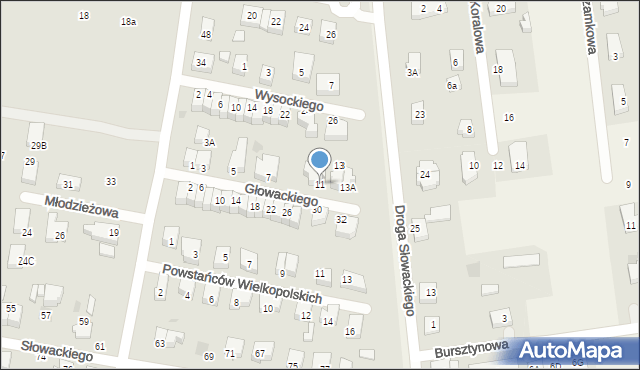 Pruszcz Gdański, Głowackiego Bartosza, 11, mapa Pruszcz Gdański