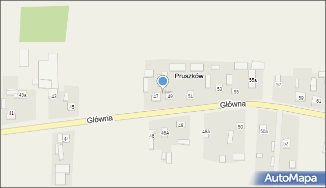 Pruszków, Główna, 49a, mapa Pruszków