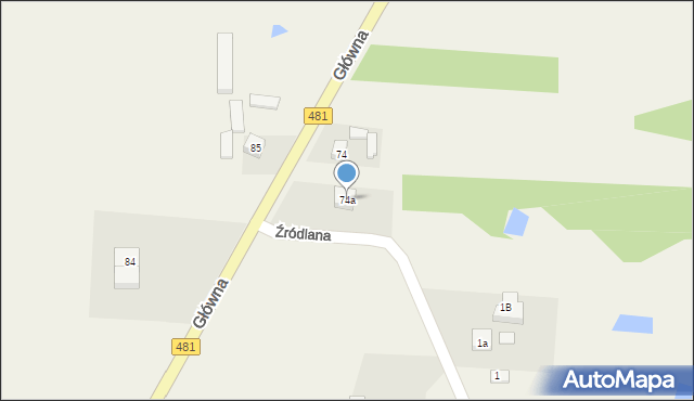 Pruszków, Główna, 74a, mapa Pruszków