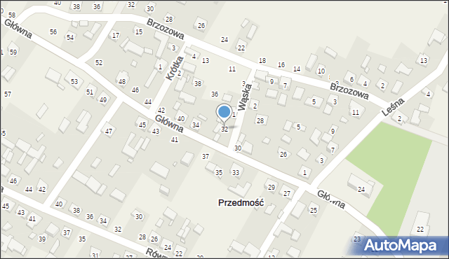 Przedmość, Główna, 32, mapa Przedmość