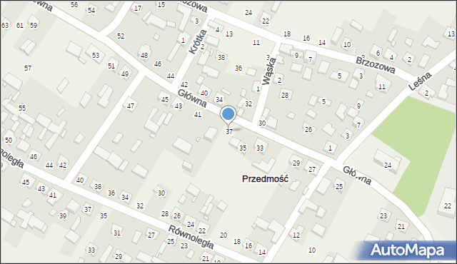 Przedmość, Główna, 37, mapa Przedmość