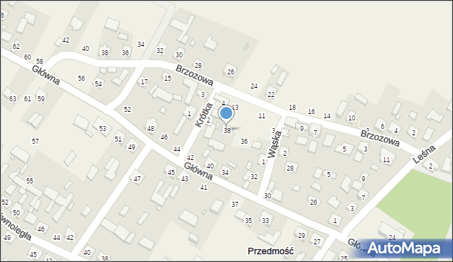 Przedmość, Główna, 38, mapa Przedmość