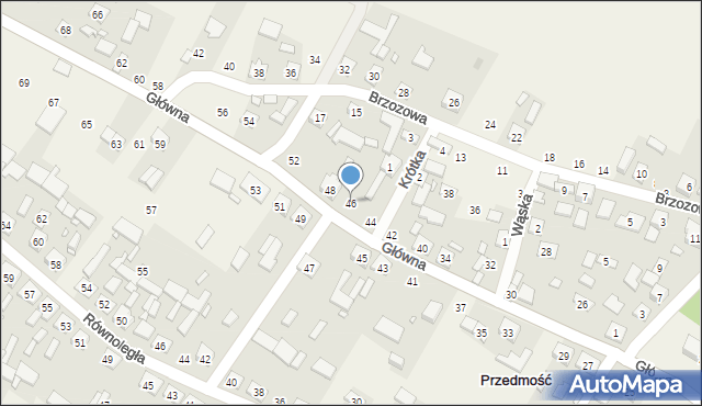 Przedmość, Główna, 46, mapa Przedmość
