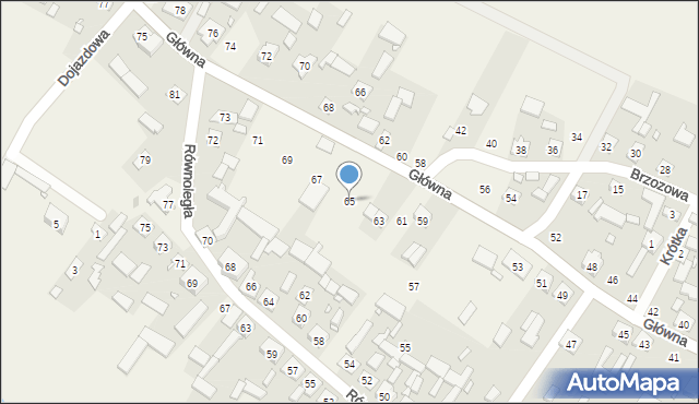 Przedmość, Główna, 65, mapa Przedmość
