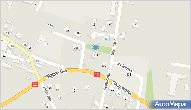 Przemków, Głogowska, 33a, mapa Przemków